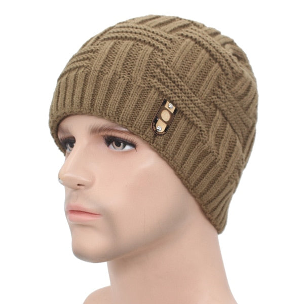 Skullies Beaines Knitted Hat Men Winter Hats For Women Men Fashion Bonnet Mask Warm Thick Fur Cap Male Beanie Hat