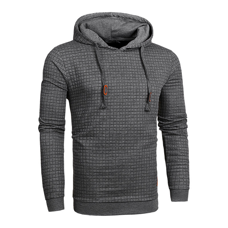Solid Drawstring Hooded Sweatshirt-men fashion & fitness-wanahavit-Dark Gray-XXL-wanahavit