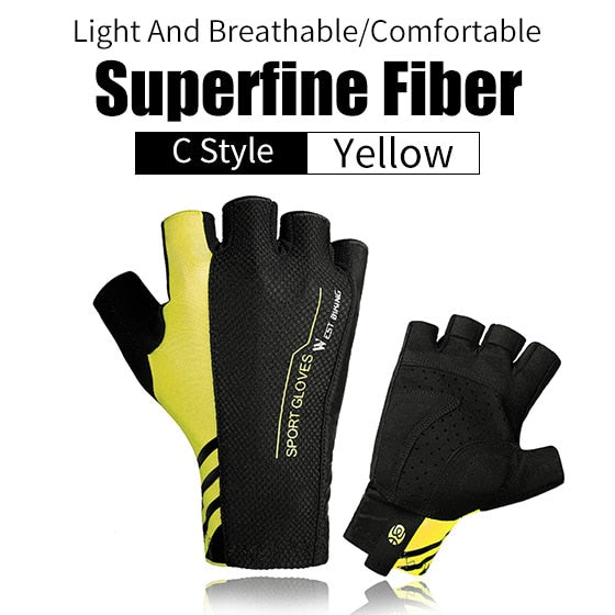 Half Finger Cycling Gloves Anti Slip Breathable MTB Road Bicycle Gloves Men Women Outdoor Sports Bike Cycling Gloves