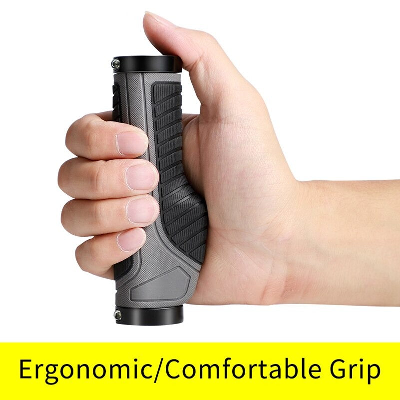 MTB Bicycle Handlebar Rubber Grips Ergonomic Bike Accessories Ring Lockable Non-slip Shock Absorption Bicycle Grips