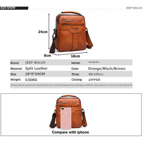 Load image into Gallery viewer, Men Messenger Bags Large Capacity Handbag For Man Spliter Leather Shoulder Bag Crossbody Brown Business Male Gifts
