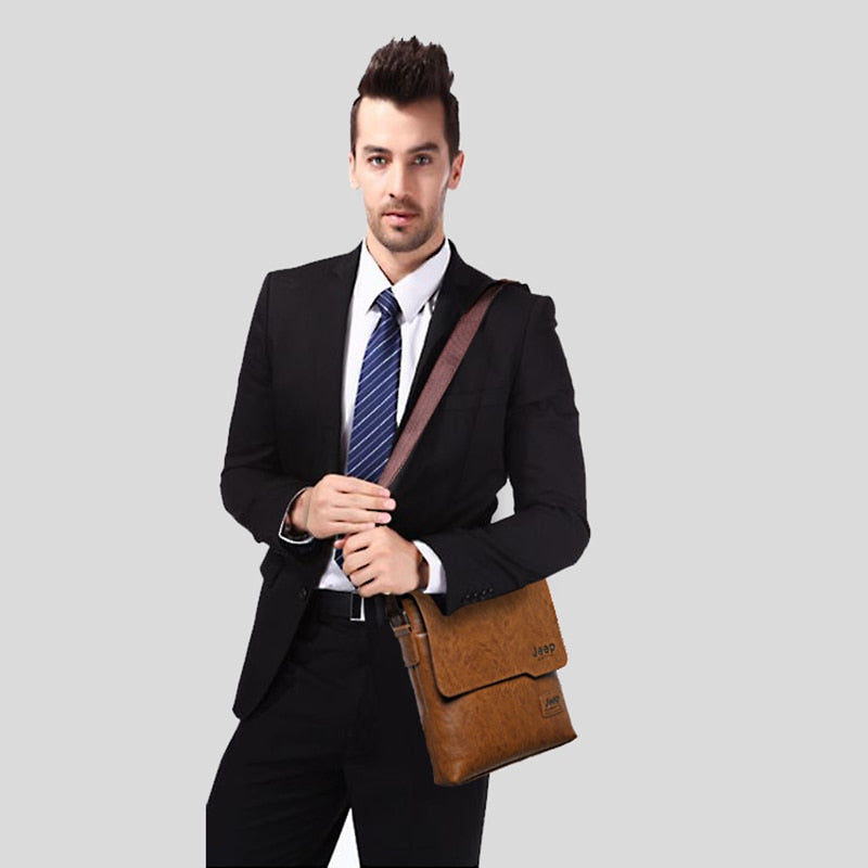 Famous Business Casual Tote Bags Men Messenger Bag Leather Crossbody Shoulder Bag For Man