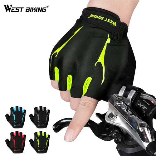 Load image into Gallery viewer, Breathable Cycling Gloves GEL Liquid Silicone Palm Non-slip Sports Full Finger Bicycle Glove Half Finger Bike Gloves
