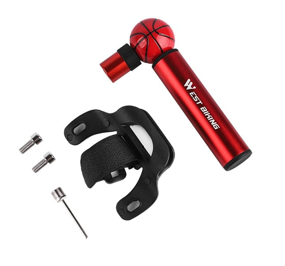 48G Mini Soccer & Basketball Bicycle Pump 90 PSI High Pressure Portable Tire Inflator Hand Air Pumps MTB Bike Pump
