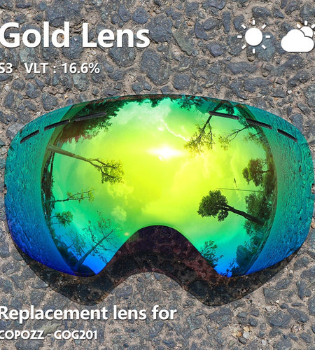 Sunny Cloudy Lens for ski goggles GOG-201 anti-fog UV400 large spherical ski glasses snow goggles eyewear lenses(Only Lens)