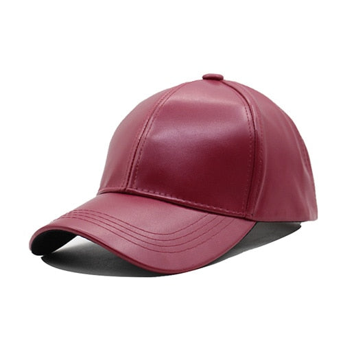 Leather PU Baseball Cap Men Snapback Caps Women Brand Bone Winter Hats For Men Gorras Fall Casquette Baseball Caps