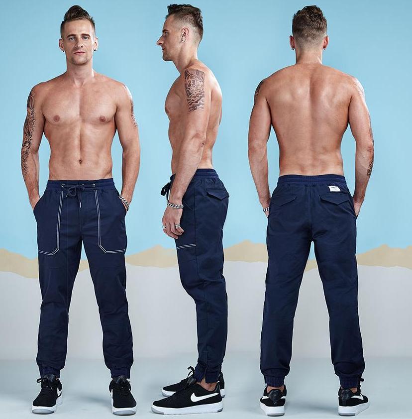 Designer Pocket Cotton Jogger Pants-men fashion & fitness-wanahavit-DarkBlue-28-wanahavit