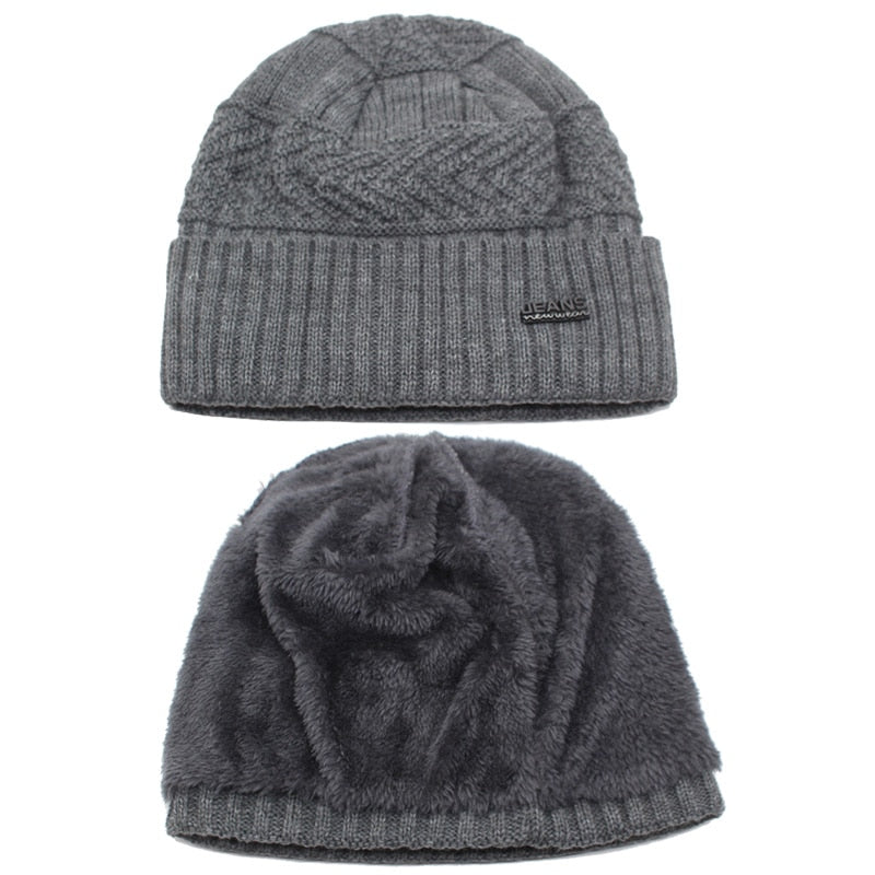 Winter Knitted Hat Skullies Beanies Men Scarf Caps Male Women Mask Gorras Bonnet Warm Ski Winter Hats For Men Beanie Hat