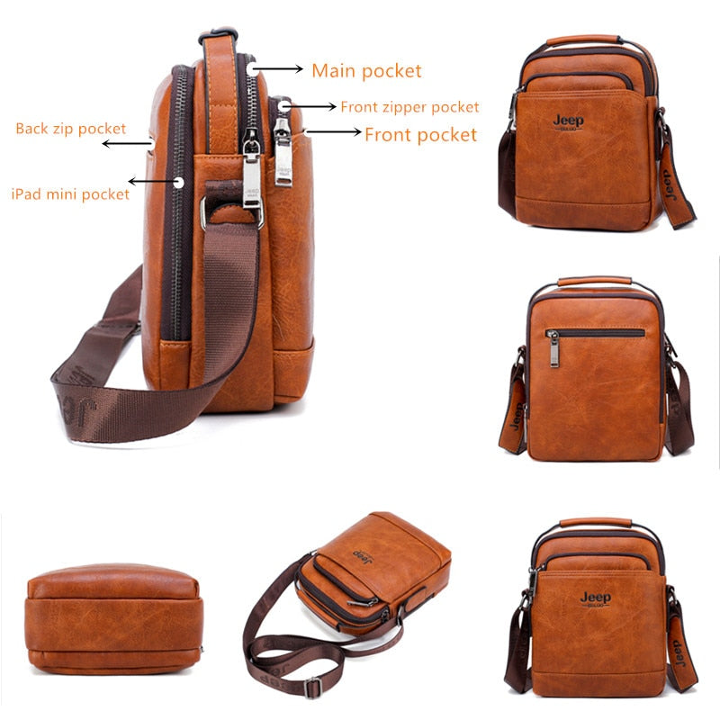 Men's Travel New Handbags Hot Sale Male Large Split Leather Men Messenger Bag  Man Fashion Crossbody Shoulder Bags