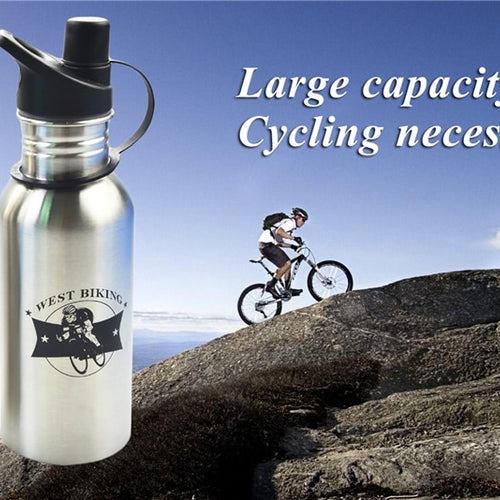 Load image into Gallery viewer, Sports Travel Drinkware Kettle Stainless Steel MTB Bicycle Riding Garrafa Mountain Bike Cycling Water Drink Bottle
