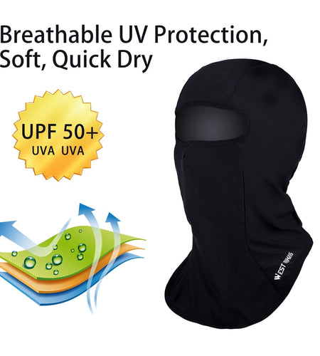 Breathable Thin Cycling Face Mask Ice Fabric Cool Balaclava Anti-UV Windproof Road MTB Bike Mask Bicycle Face Mask