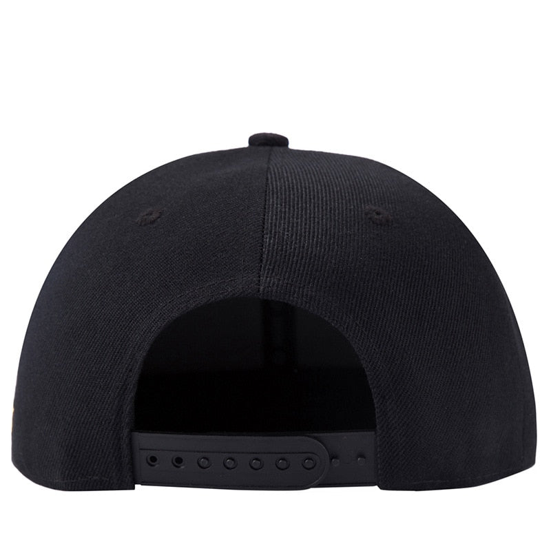 Solid Bone Snapback Caps Gorra Black Snapback Hats For Men Brand High Quality Unisex Black Hip Hop Baseball Cap