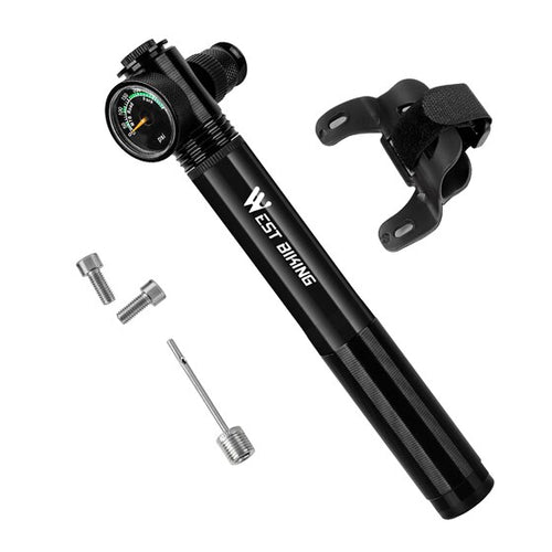 Load image into Gallery viewer, 300 Psi Mini Bike Pump With Gauge Mountain Road Bicycle High Pressure Hand Air Pump CNC Cycling Pump Tire Inflator
