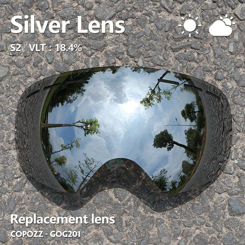 Load image into Gallery viewer, Sunny Cloudy Lens for ski goggles GOG-201 anti-fog UV400 large spherical ski glasses snow goggles eyewear lenses(Only Lens)
