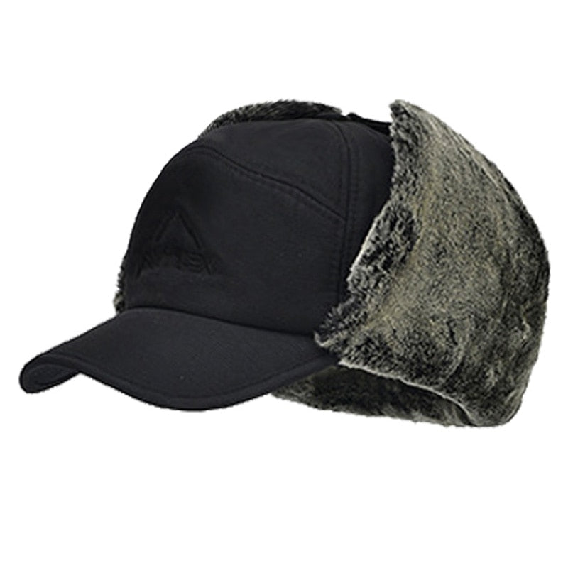Winter Hat Men Bomber Hats For Men Women Thick Balaclava Cotton Fur Earflap Warm Caps Skull Mask Male Winter Bomber Hat