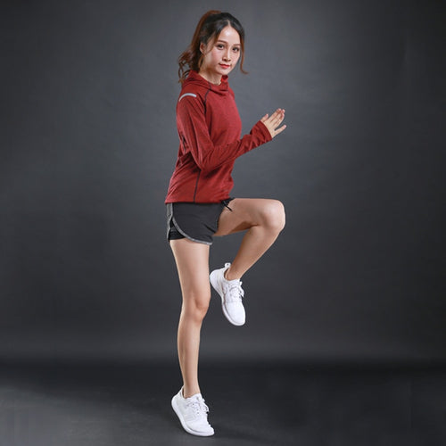 Load image into Gallery viewer, Autumn thin Women Running T Shirts Gym fitness Long Sleeves sweatshirts Quick Dry Training Breathable Hood Sports Yoga Clothing
