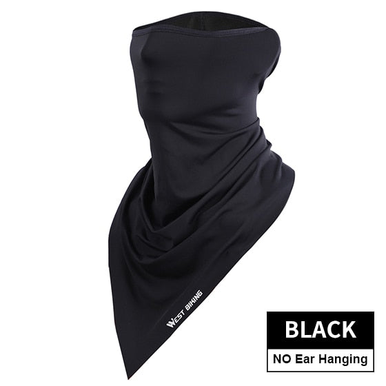 Summer Bicycle Face Mask Ice Fabric Anti-sweat Breathable Sport Cycling Running Scarf Headwear Men Women Bike Mask