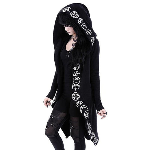 Load image into Gallery viewer, Casual Long Sleeve Hooded Zip Up Hooded Sweatshirt-women-wanahavit-Black-S-wanahavit
