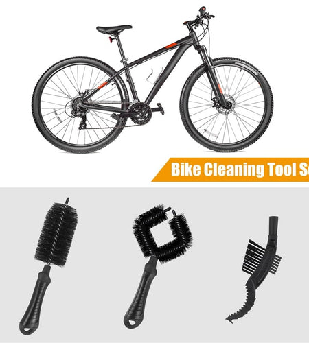 Bike Cleaning Brush MTB Bicycle Wheel Tire Rim Brush Washing Cleaning Tool Set Multifunction Cycling Hub Gears Brush