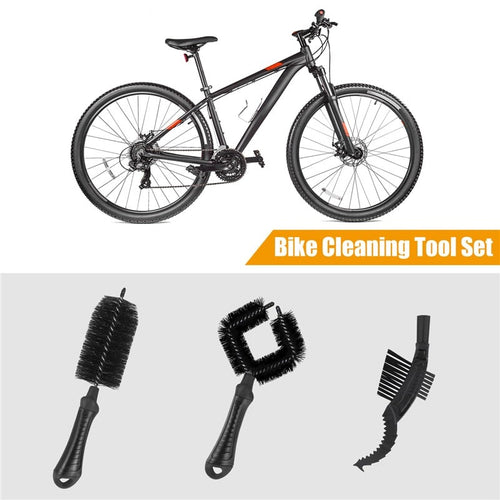 Load image into Gallery viewer, Bike Cleaning Brush MTB Bicycle Wheel Tire Rim Brush Washing Cleaning Tool Set Multifunction Cycling Hub Gears Brush
