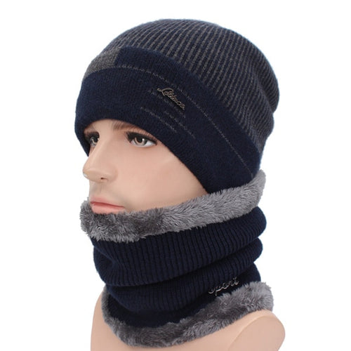 Load image into Gallery viewer, Skullies Beanies Men Scarf Knitted Hat Cap Male Plus Gorras Bonnet Warm Wool Thick Winter Hats For Men Women Beanie Hat
