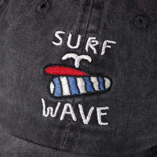 Load image into Gallery viewer, Unisex High Quality Cap Surf Wave Embroidered Washed Cotton Baseball Cap Men Women Casual Adjustable Retro Snapback Hats
