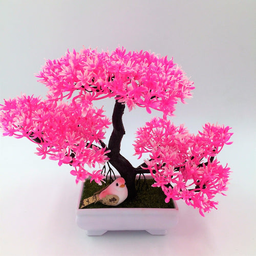 Load image into Gallery viewer, Artificial Sakura Bonsai with Vase-home accent-wanahavit-pink-wanahavit
