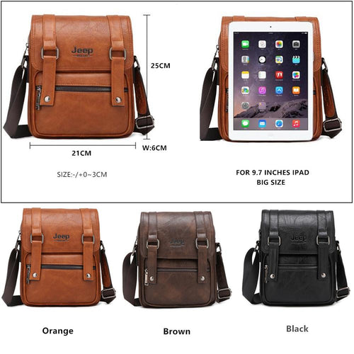Load image into Gallery viewer, Man&#39;s Crossbody Shoulder Bag Large Capacity Leather Travel Tote Men Multi-function Messenger Bags New Arrivals

