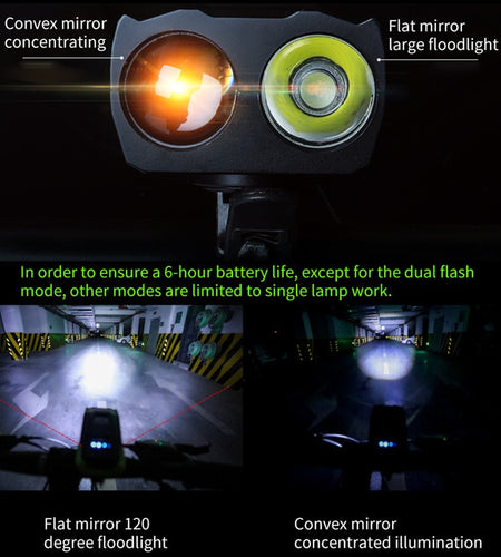 4000mAh Smart Induction Bicycle Front Light Set USB Rechargeable 800 Lumen LED Bike Light with Horn Bike Lamp Cycling FlashLight
