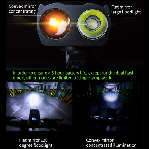 Load image into Gallery viewer, 4000mAh Smart Induction Bicycle Front Light Set USB Rechargeable 800 Lumen LED Bike Light with Horn Bike Lamp Cycling FlashLight
