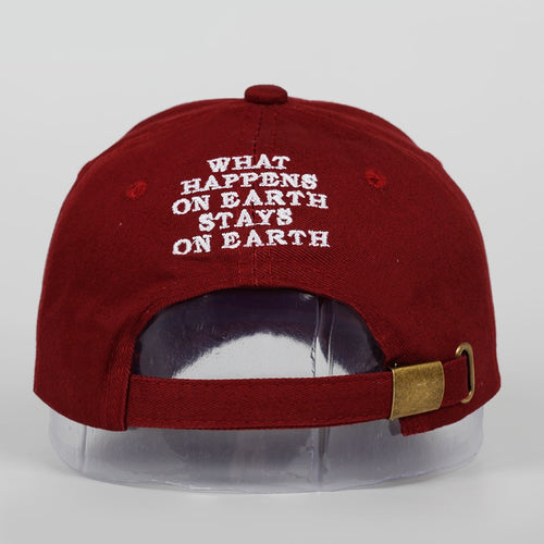 Load image into Gallery viewer, What Happens on Earth Stays on Earth Dad Hat Hip Hop Snapback Baseball Cap
