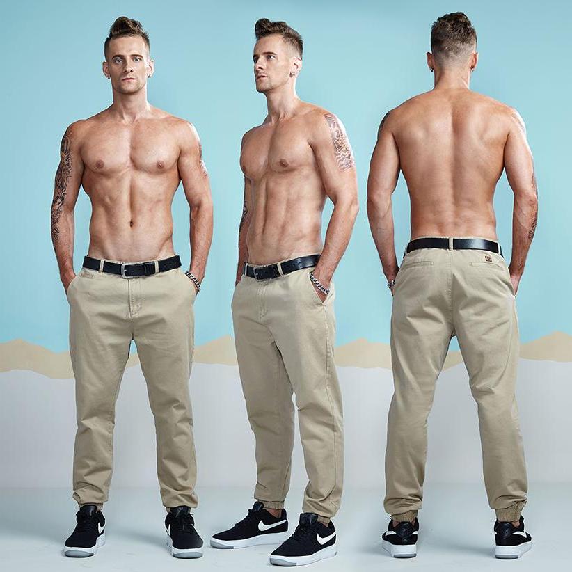 Solid Color Cotton Twill Jogger Pants-men fashion & fitness-wanahavit-Khaki-29-wanahavit