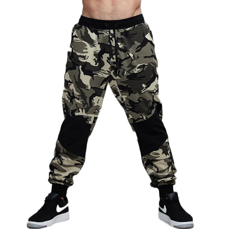 Camouflage Knee Patched Jogger Pants-men fashion & fitness-wanahavit-Camouflage-S-wanahavit
