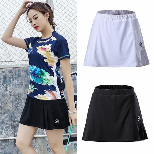 Load image into Gallery viewer, Women Summer Sports Skirt with Shorts Badminton table tennis Skorts Breathable Anti Leakage Yoga Golf Jogging Skirts
