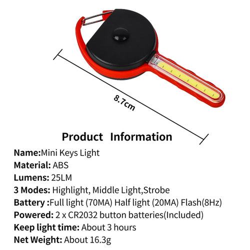Load image into Gallery viewer, Mini LED Flashlight Key Light Outdoor Sport Camping Hiking Night Emergency Tool Lamp Key Shape Key Chain Ring Light
