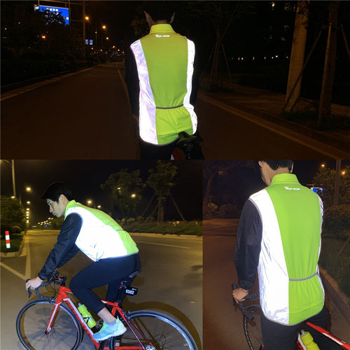 Load image into Gallery viewer, Reflective Cycling Vest Men Women Safety Bike Vests Sleeveless Breathable Quick Drying Bicycle Jacket Sports Vest
