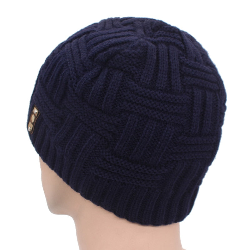 Skullies Beaines Knitted Hat Men Winter Hats For Women Men Fashion Bonnet Mask Warm Thick Fur Cap Male Beanie Hat