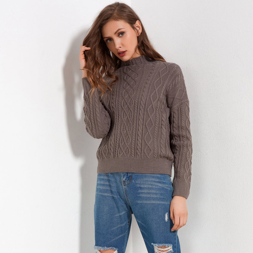 Turtleneck Thick Long Sleeve Casual Sweater for women - wanahavit