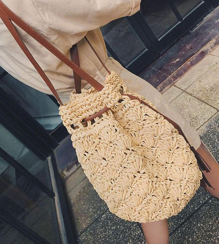 Casual Bucket Drawstring Shoulder Bag-women-wanahavit-wanahavit