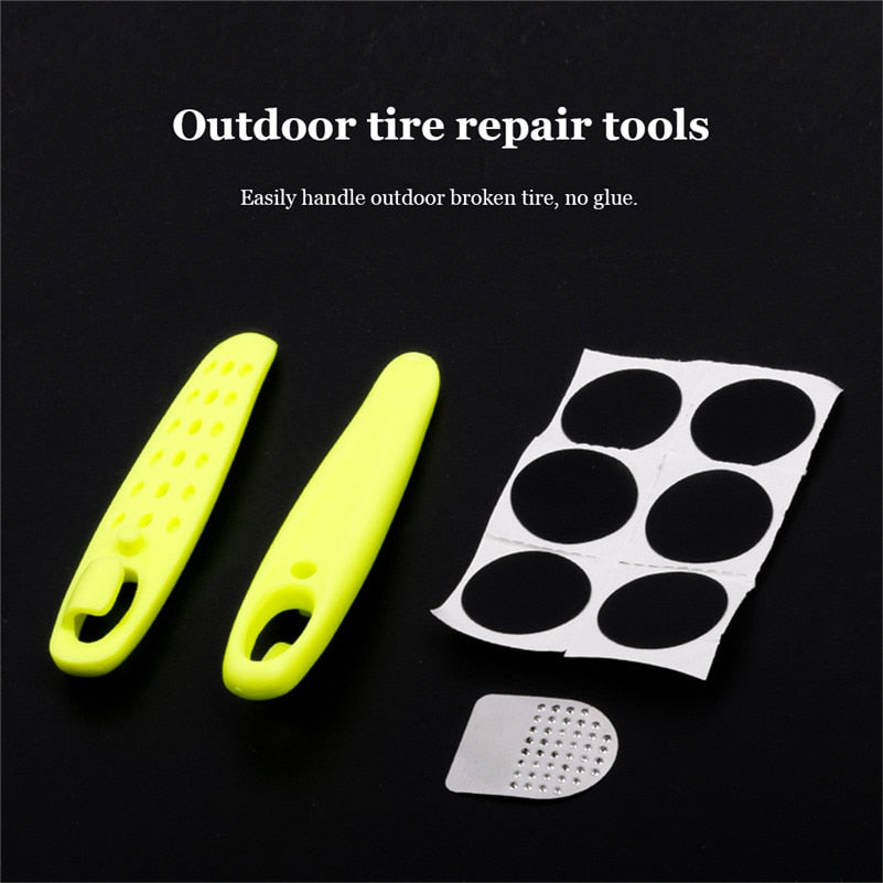 Mountain Bike Tire Repair Tools Portable No Glue Chip Tyre Spoon Bicycle Road Bike Cycling Tire Repair Tools Set