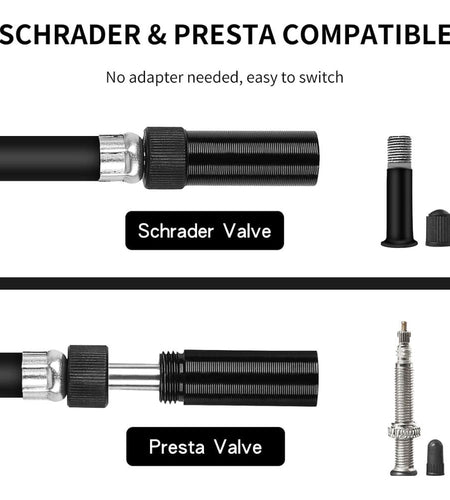 89G Portable Mini Bicycle Pump MTB Mountain Bike Pump 160 PSI High Pressure Cycling Hand Air Pump Ball Tire Inflator