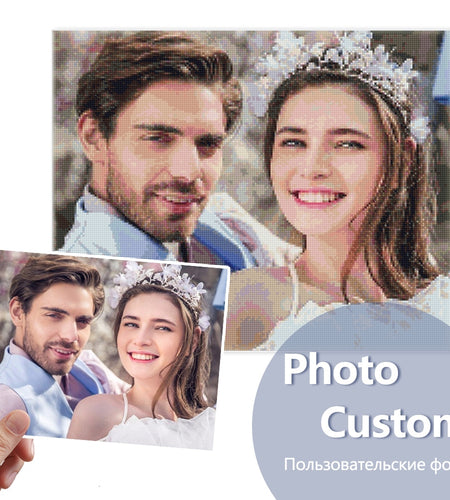 Photo Custom Full Square/Round Diamond Embroidery Make Your Own Picture Of Rhinestones Diamond Mosaic-home art-wanahavit-20x30cm Round Drill-wanahavit