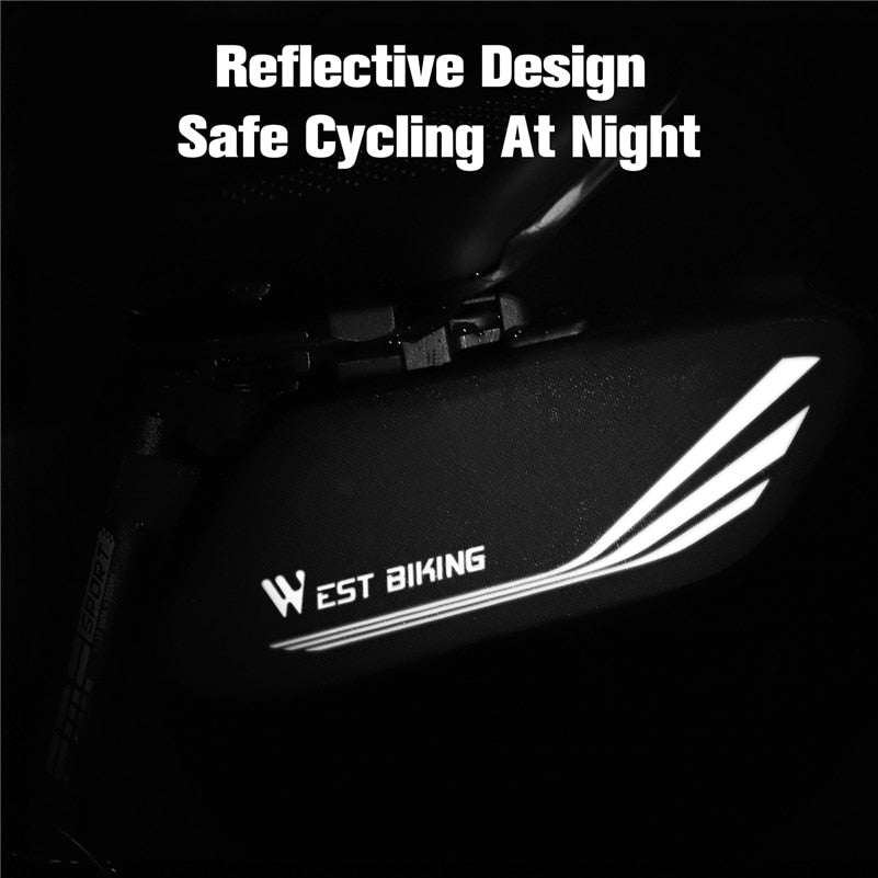 Rainproof Bicycle Bag 3D Shell Reflective Seatpost Saddle Bag Shockproof MTB Road Bike Bag Cycling Accessories