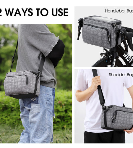 Multifunction Bike Handlebar Bag Cycling Touch Screen Phone Bags Travel Shoulder Bag MTB Road Bicycle Accessories