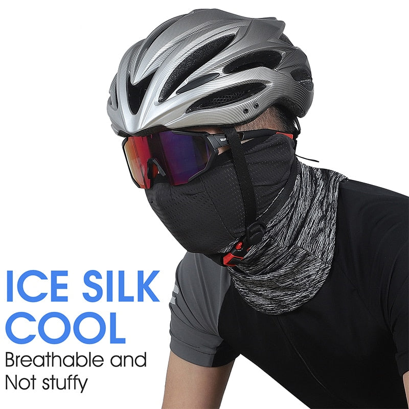 Anti-UV Summer Cycling Headwear Ice Silk Breathable Outdoor Sport Running Scarf Dustproof Protection Men Women Balaclava Cap