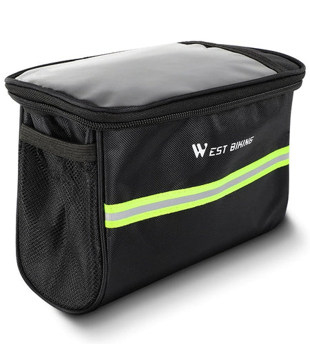 Cycling Bike Bag Bicycle Front Bag Reflective MTB Bike Cycling Basket Pannier Frame Tube Cycling Front Handlebar Bag
