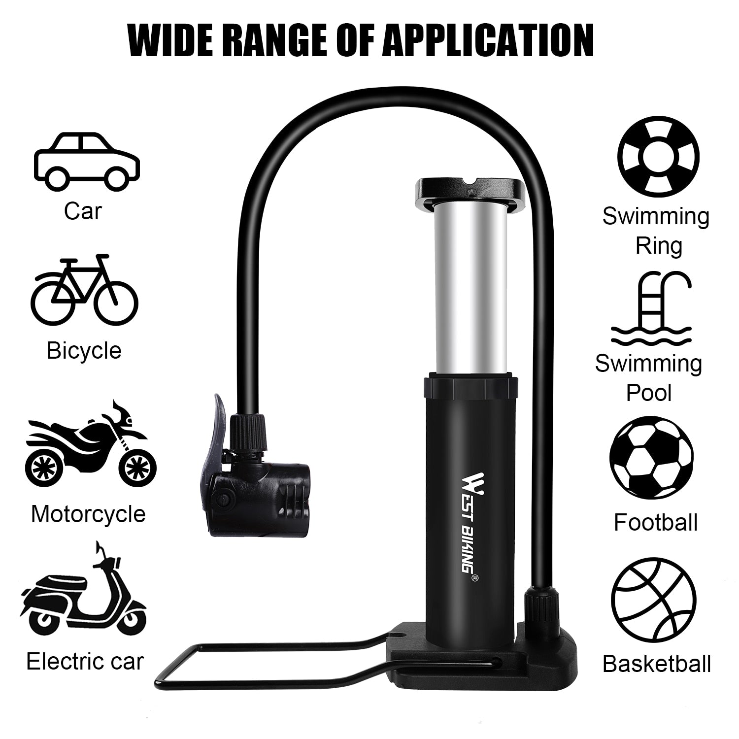 Ultra-light MTB Road Bike Pump Portable Cycling Air Inflator Foot Pump 100/120Psi High Pressure Bicycle Tire Pump