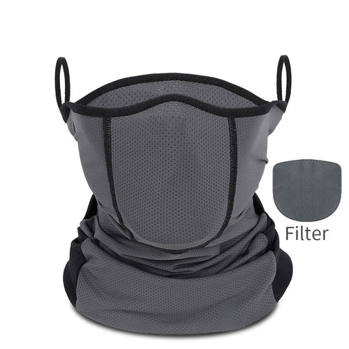 Load image into Gallery viewer, Summer Cycling Face Cover Ice Silk Bike Headwear With Activated Carbon Filter PM 2.5 Anti-Pollution Sports Scarf
