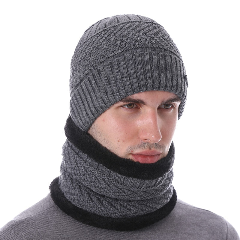 Skullies Beanies Men's Winter Hats For Men Scarf Knitted Hat Cap Winter Beanie Hat Beany Male Homme X Gorro Bonnet Caps