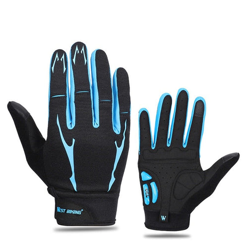 Load image into Gallery viewer, Breathable Cycling Gloves GEL Liquid Silicone Palm Non-slip Sports Full Finger Bicycle Glove Half Finger Bike Gloves
